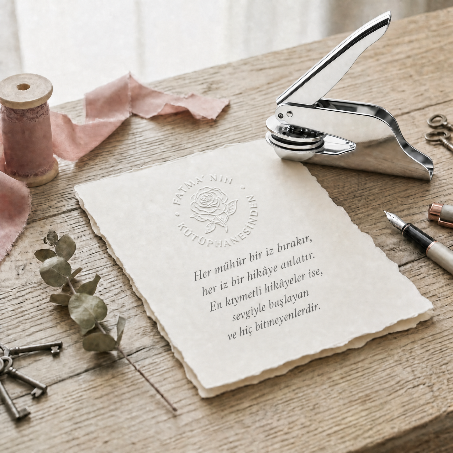 Kişiye Özel Kitap Damgası - Exlibris Kabartma Mühür